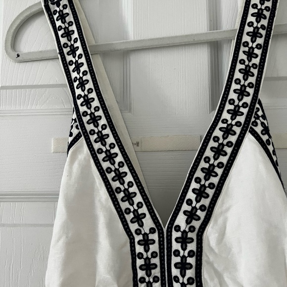 J. Crew Embroidered White Crossback Maxi Dress size L - Picture 2 of 6